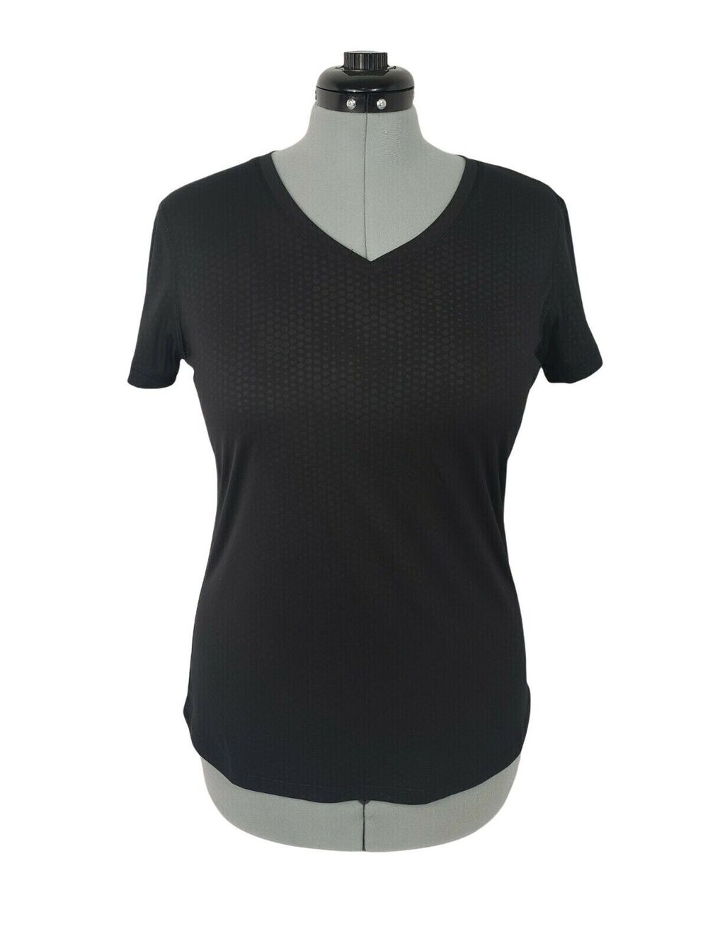 RBX Performance Women's Black V-Neck Athletic Workout T-Shirt Large